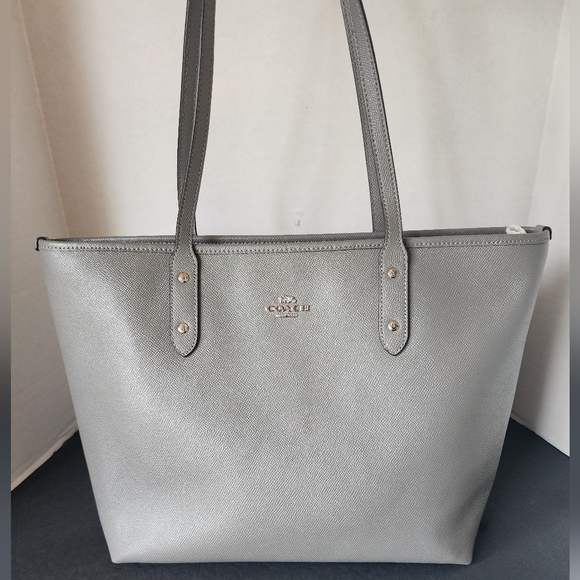 ✨️NWOT✨️Coach City Zip Top Tote, Gray, 2018 - Picture 1 of 8